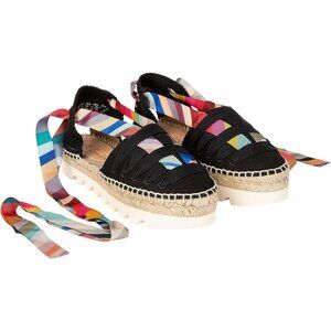 NWT Paul Smith Women's Size 39 Multicolor Kira Swirl Platform Platform Sandals